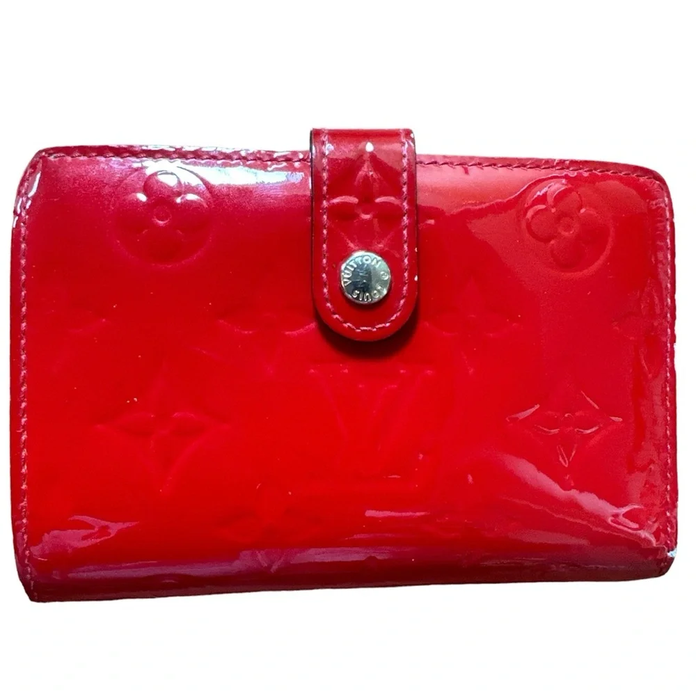 LOUIS VUITTON Red Vernis Tote, Kisslock Vernis wallet & LV Dust Bag EUC! - Picture 12 of 17